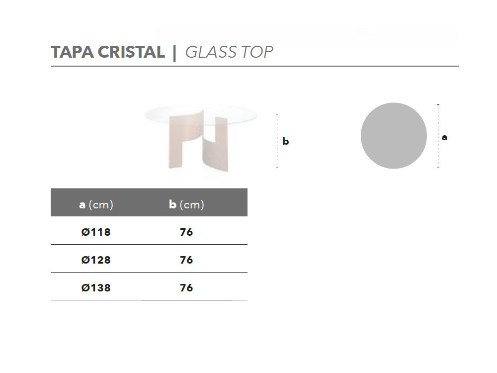 Mesa redonda de diseño Lambda A Glass por Nacher: elegancia en cristal y metal para comedores modernos en Madrid