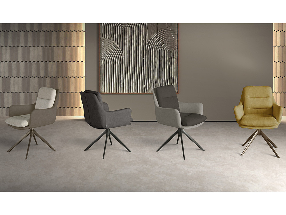 Silla giratoria Lucy de Mobles Nacher: la esencia del mueble español con base de acero para Mobel 6000