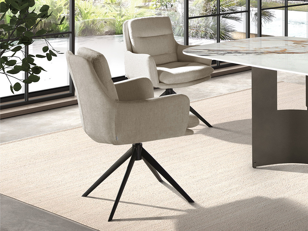 Silla giratoria Lucy de Nacher: diseño de fabricación española con sistema de retorno en Mobel 6000