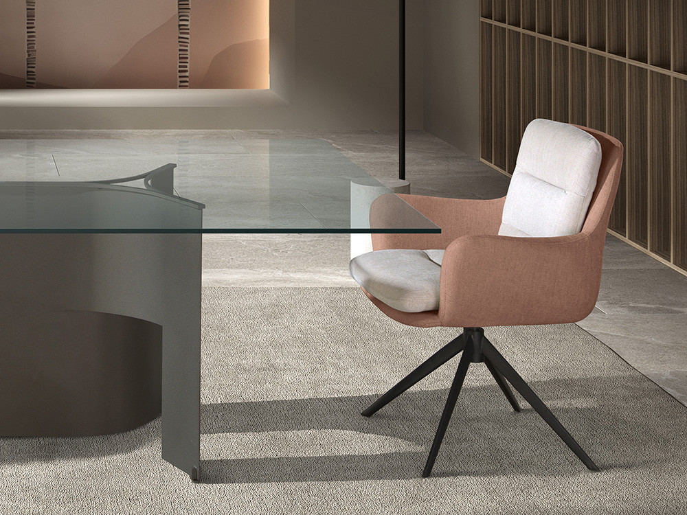 Mobel 6000: silla Lucy de Nacher, diseño ergonómico giratorio de sello español para comedores de diseño