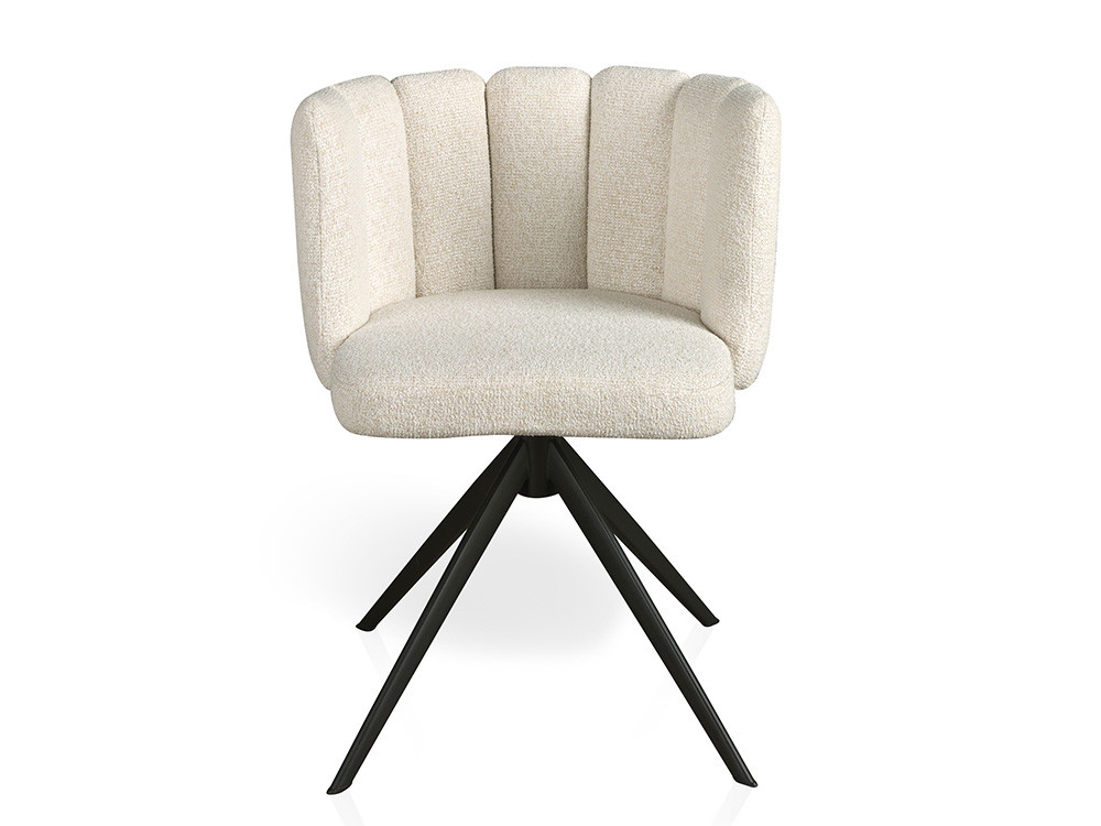 Mobel 6000: elegante silla tapizada Yoko Return por Nacher, maestría nacional con base de metal lacado