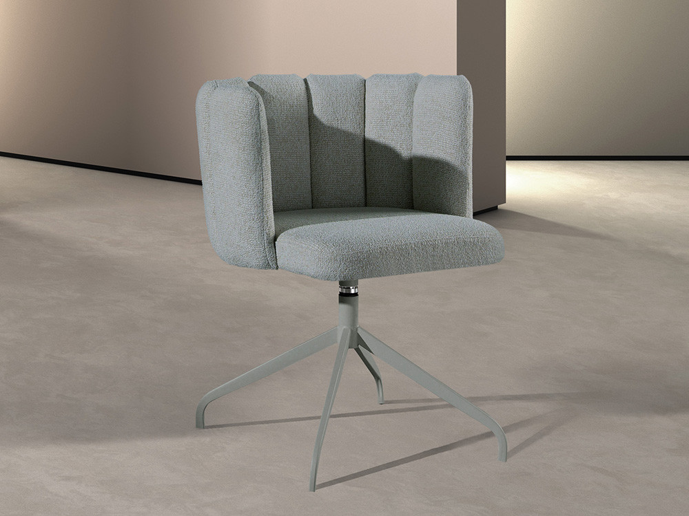 Silla giratoria Yoko Turn de Nacher: diseño de fabricación española con base de metal en Mobel 6000