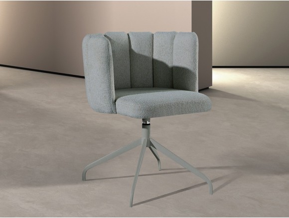 Silla giratoria Yoko Turn de Nacher: diseño de fabricación española con base de metal en Mobel 6000