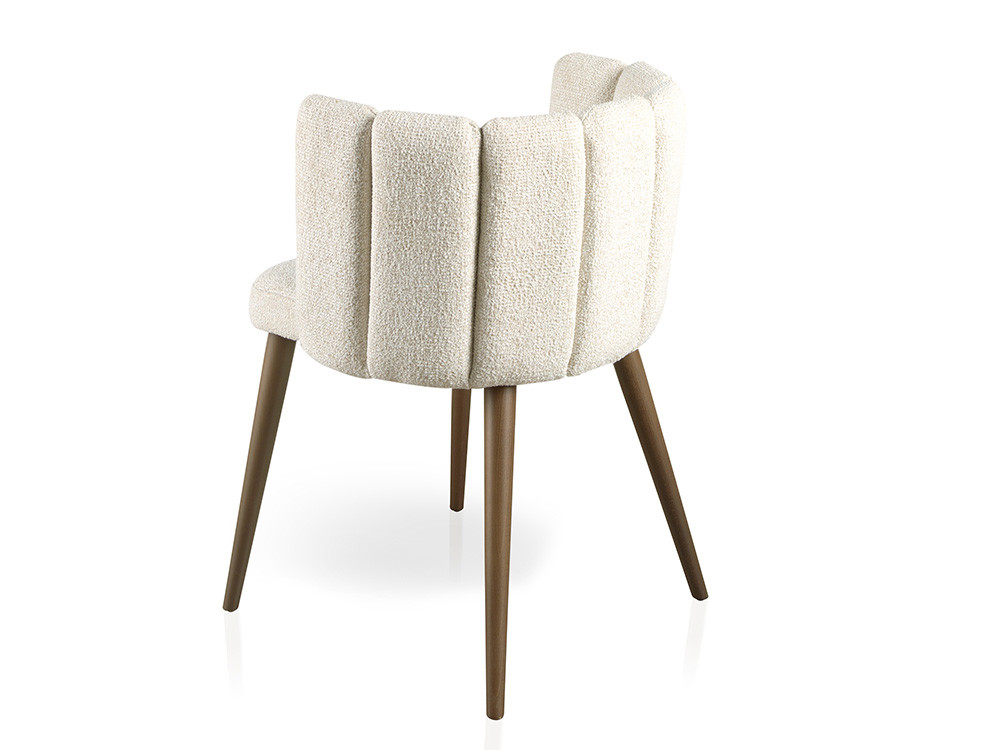 Mobel 6000: exclusiva silla de diseño Yoko Wood por Nacher, personalización en tejidos y patas de madera teñida