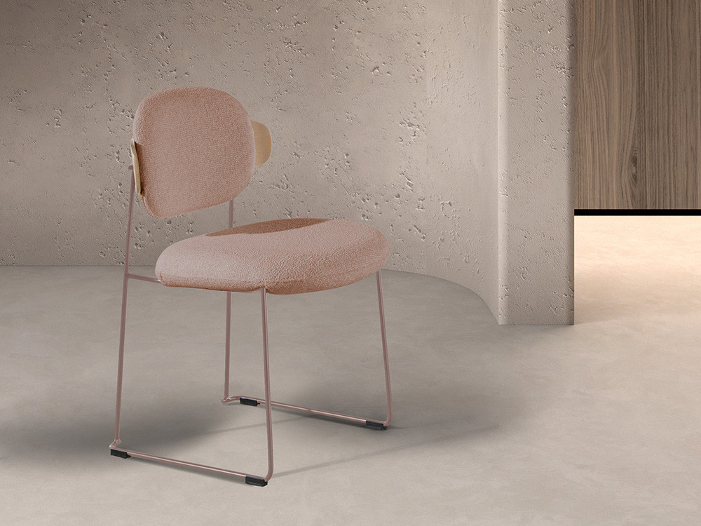 Silla de comedor Arlet de Nacher: diseño de fabricación española con estructura de metal y madera en Mobel 6000