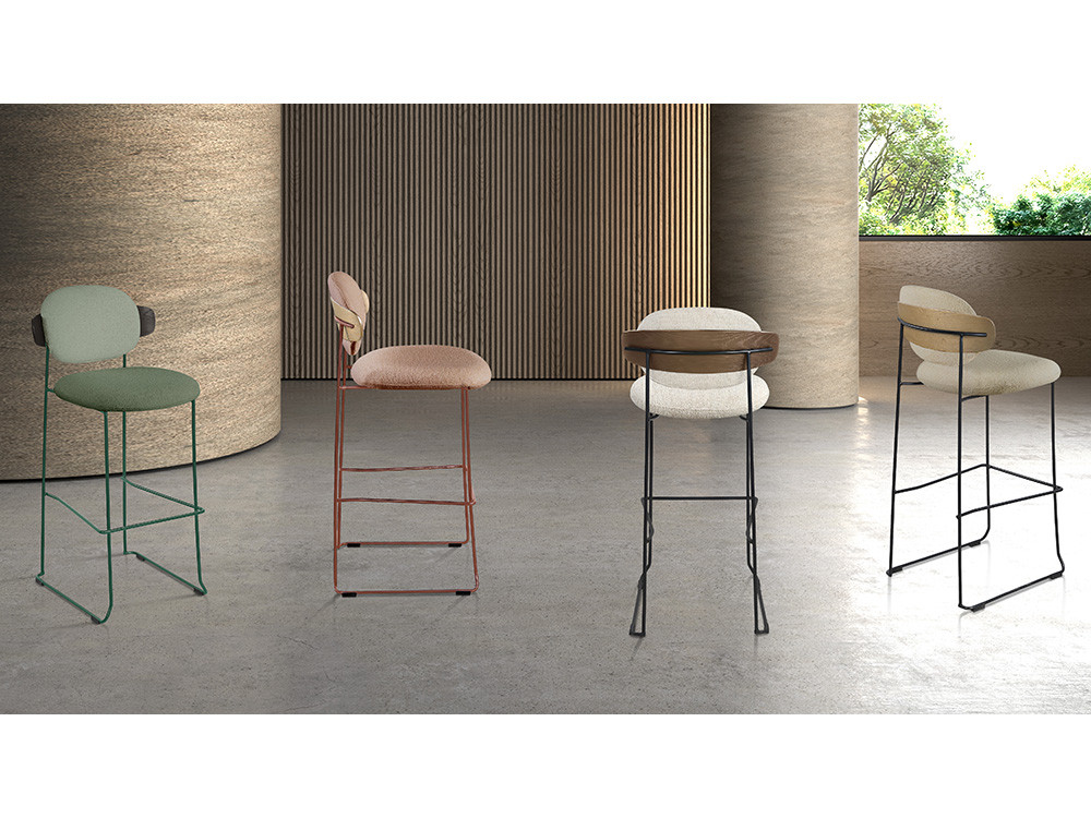 Mobel 6000: taburetes para islas de cocina Arlet por Nacher, diseño ergonómico con sello español