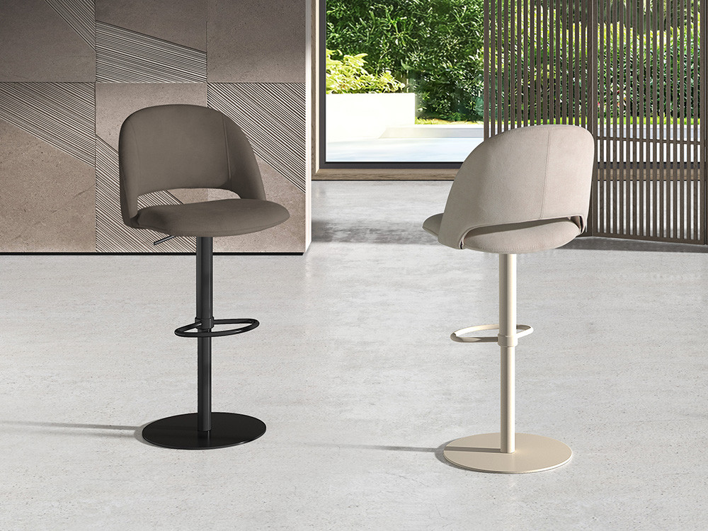 Taburete giratorio Cassia Tab Turn Up de Nacher: diseño de fabricación española con asiento elevable en Mobel 6000