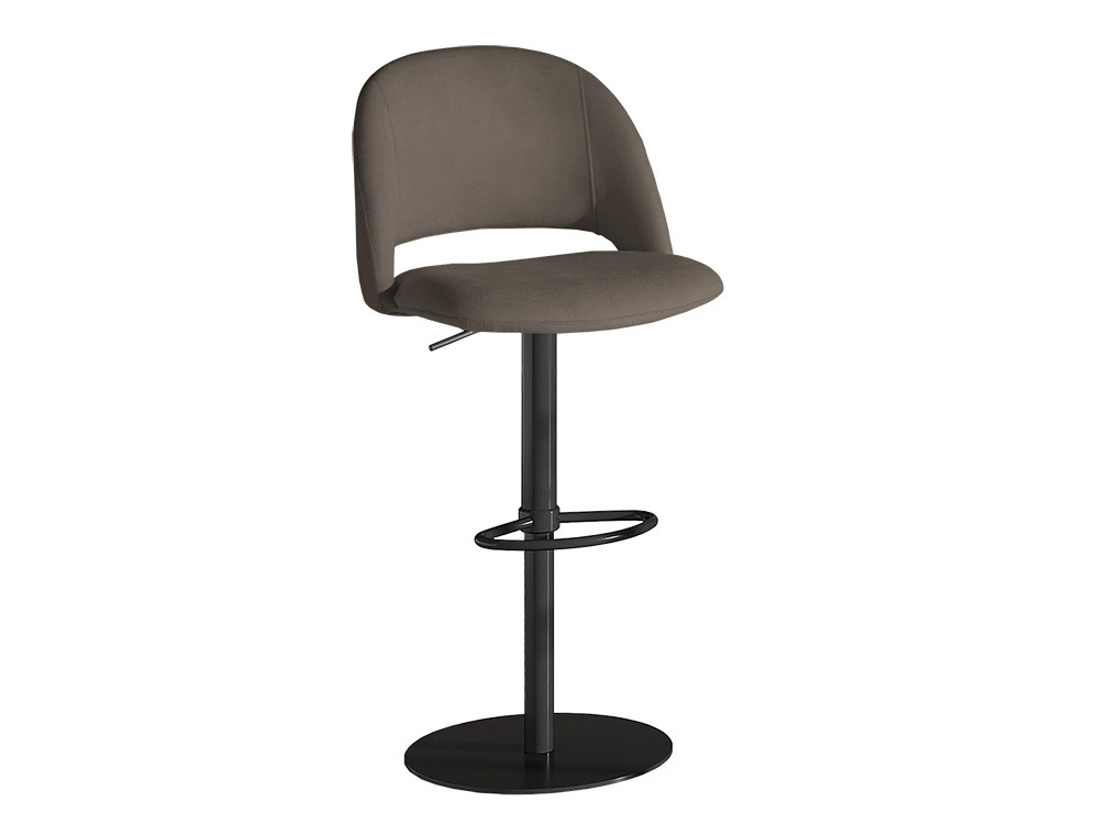 Mobel 6000: taburete cocina diseño Cassia por Nacher, elegancia tapizada y base de metal lacado para islas de cocina