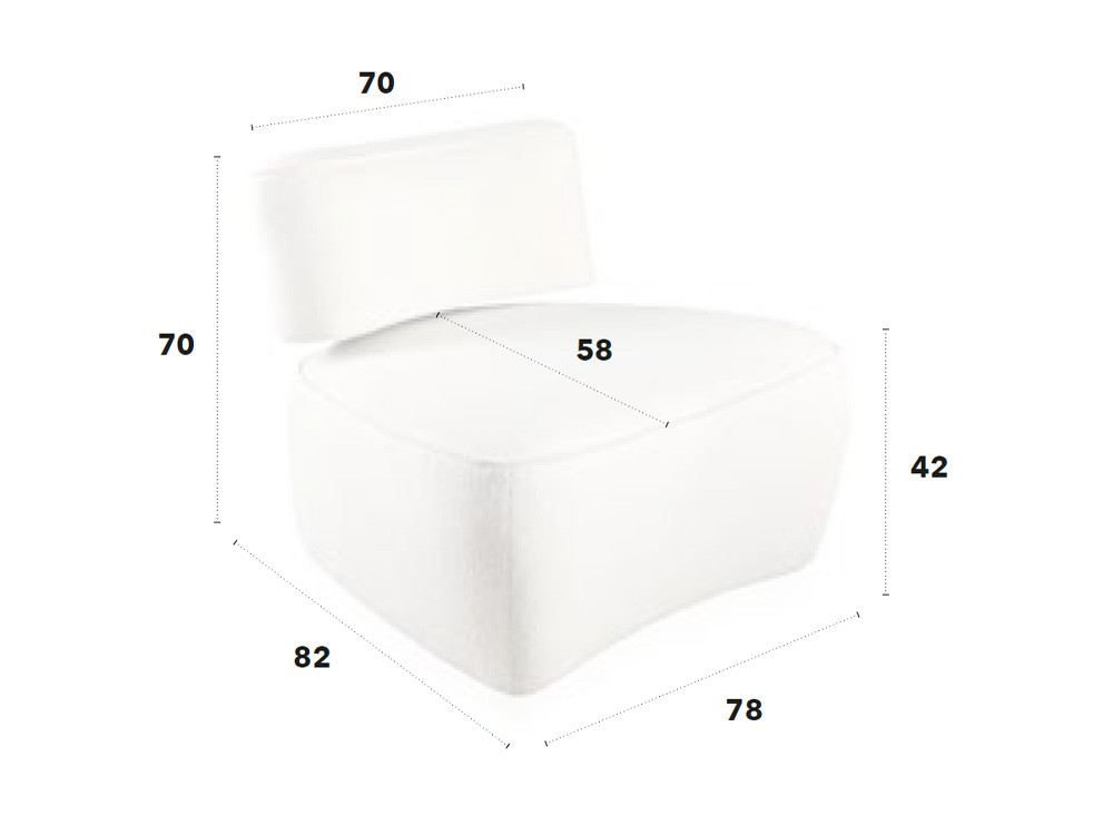 Sillón diseño moderno Hana Lounge de Nacher: la esencia del mueble español tapizado para Mobel 6000
