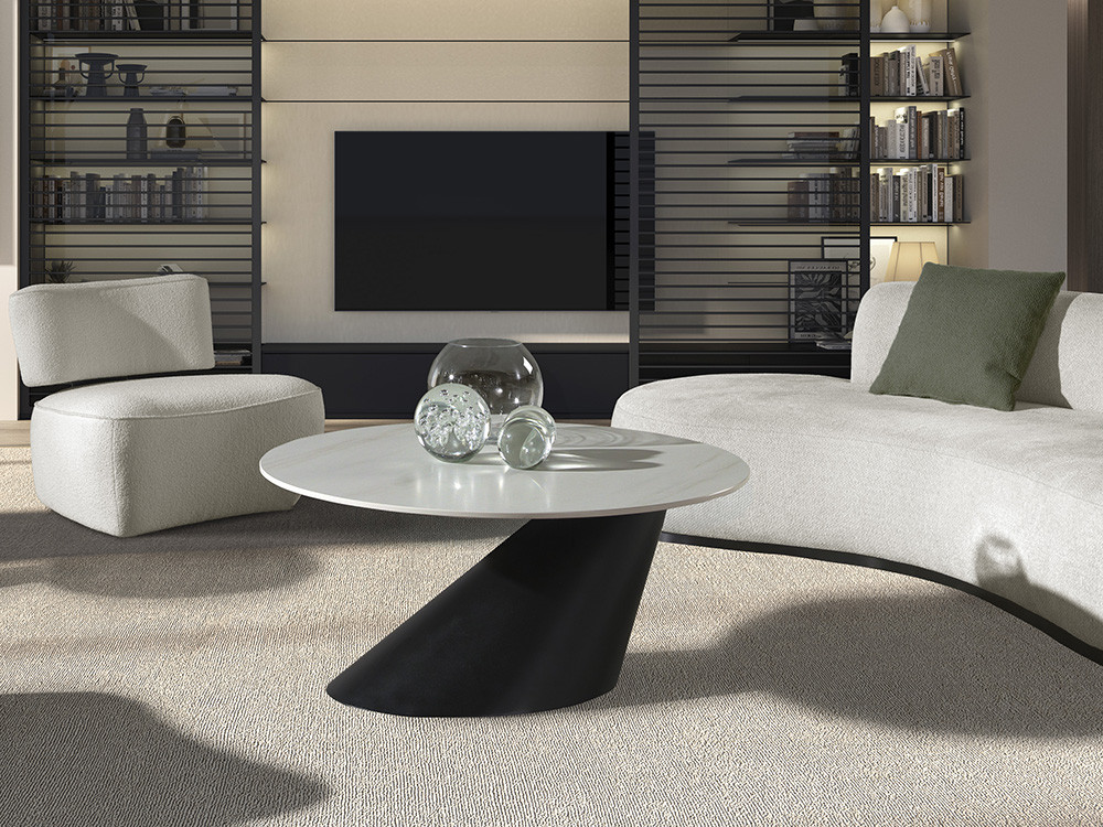 Mesa de centro Maui Keramic de Nacher: diseño de fabricación española con sobre porcelánico en Mobel 6000