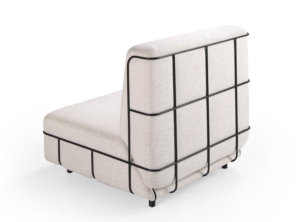 Mobel 6000: sofas de modulos Oclock por Nacher, confort envolvente y estructura metálica para salones de diseño
