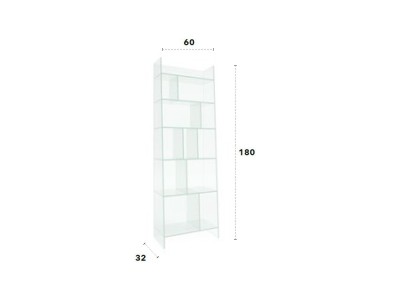 Mobel 6000 Madrid: exclusiva estantería de diseño She de Nacher, sofisticación nacional en cristal templado transparente
