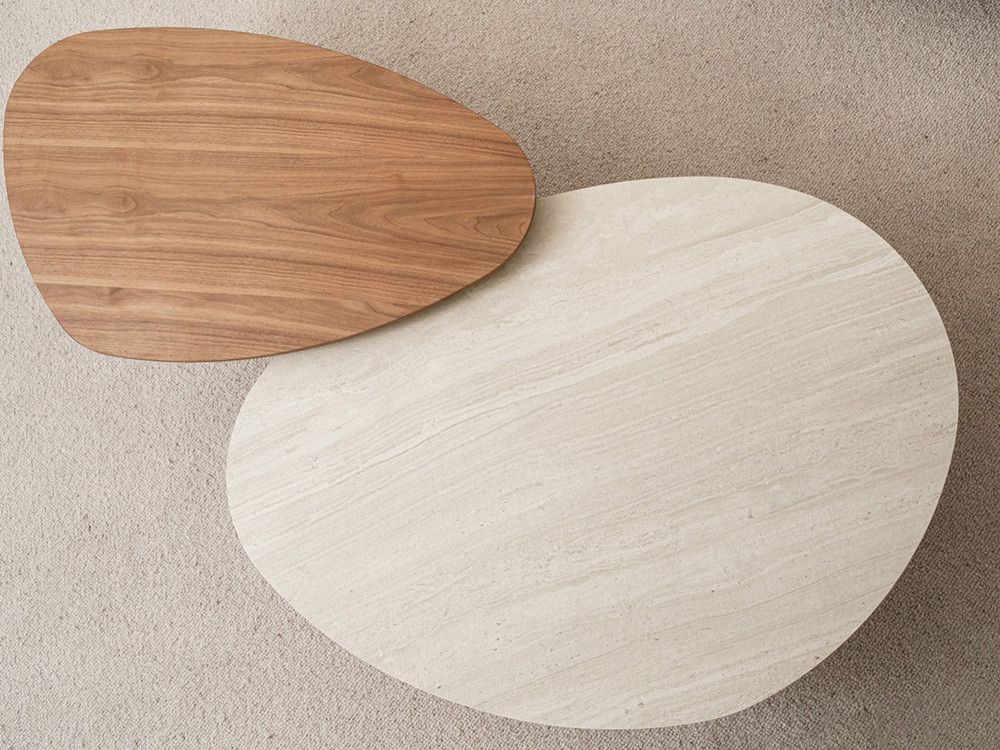 Muebles de salón modernos: mesa Nat Cerámico por VP Interiorismo, calidad en nogal y porcelánico en Mobel 6000