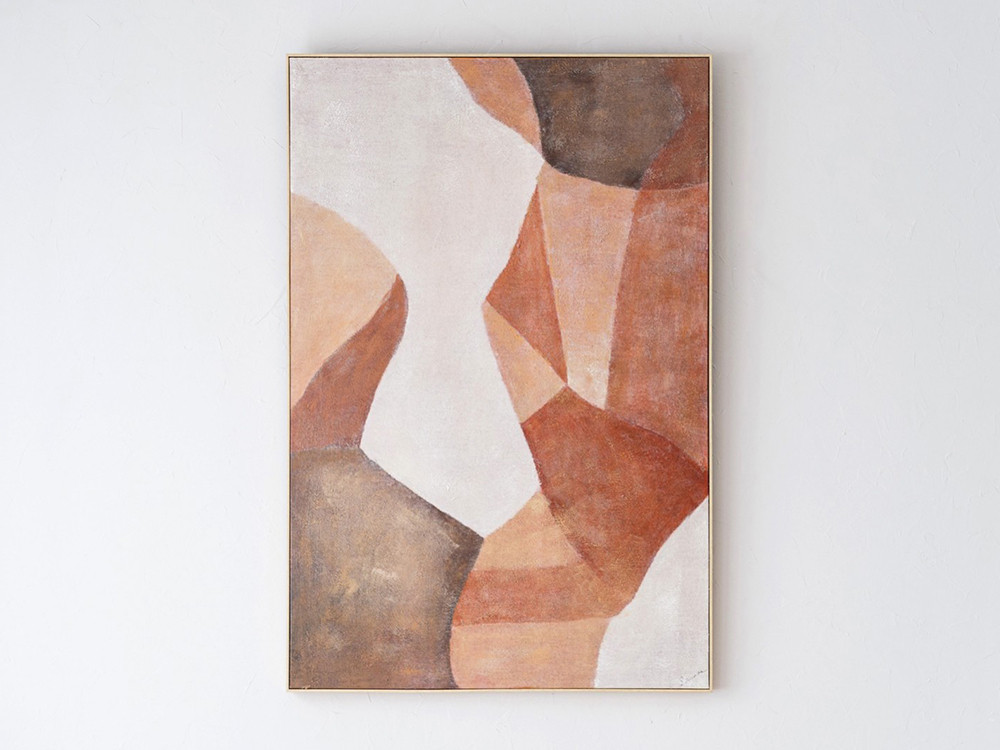 Cuadros Sombra Ocre nº2 de VP Interiorismo: arte abstracto para salones modernos en Mobel 6000