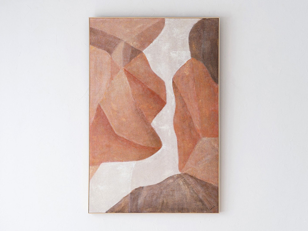 Cuadros Sombra Ocre nº1 de VP Interiorismo: arte abstracto para salones modernos en Mobel 6000