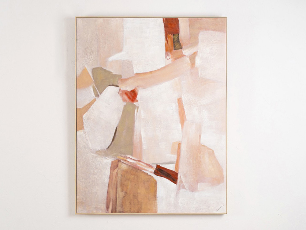 Cuadros de autor Textura Cálida nº1 de VP Interiorismo: arte abstracto pintado a mano sobre lienzo en Mobel 6000