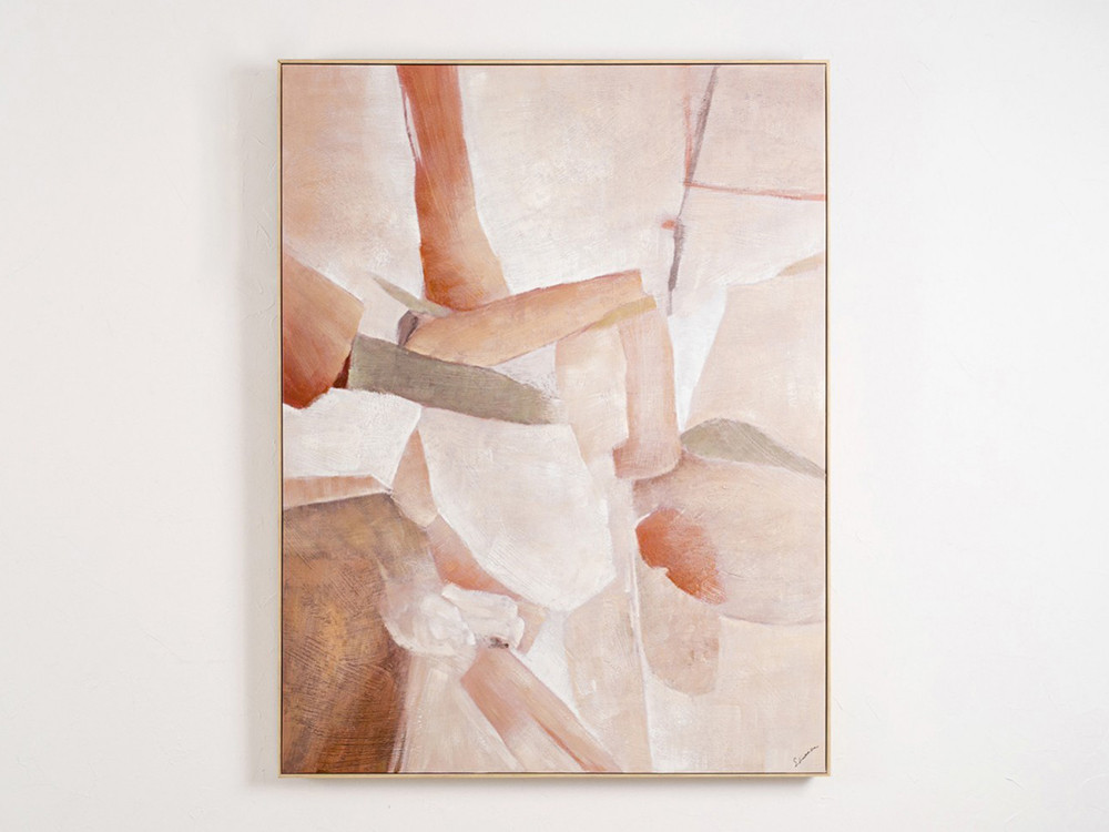 Cuadros de autor Textura Cálida nº2 de VP Interiorismo: arte abstracto pintado a mano sobre lienzo en Mobel 6000