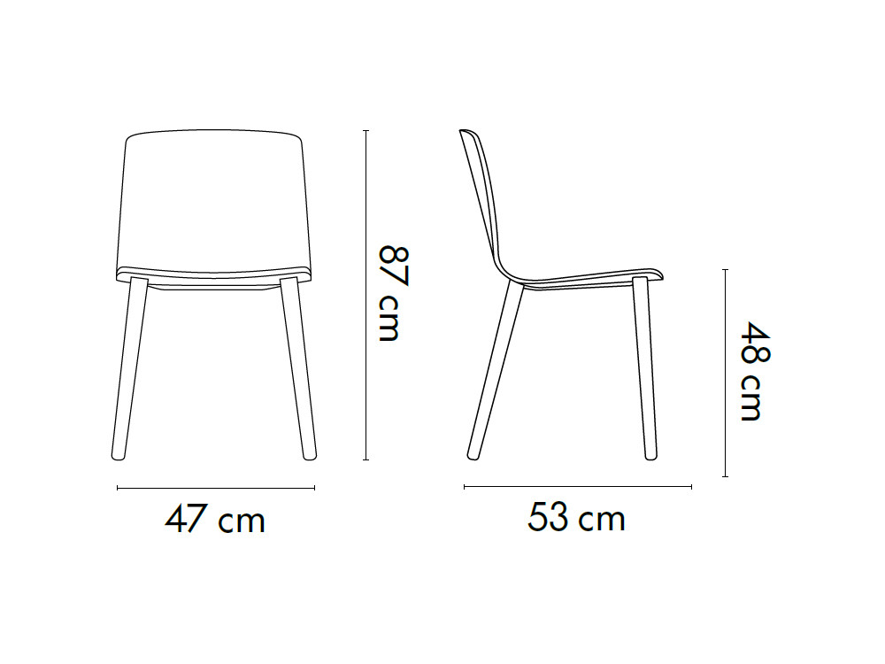 Silla comedor madera moderna Atrio Wood de Cancio: la esencia de la madera de fresno disponible en Mobel 6000 Madrid