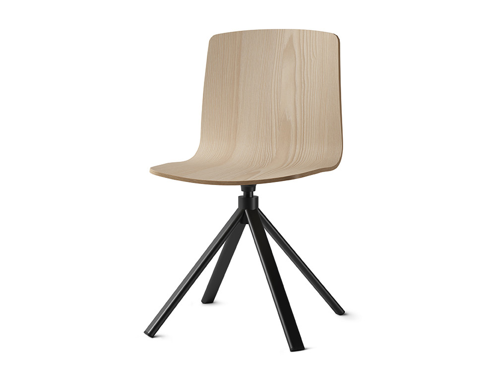 Mobel 6000 Madrid: exclusiva silla giratoria de diseño Atrio por Cancio, elegancia en madera de fresno para el hogar