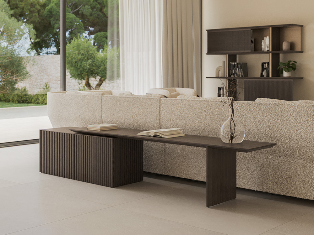 Mobel 6000 | Seismil Studio: exclusivo aparador extensible Velasca por Punt, diseño de Palomba Serafini en Madrid