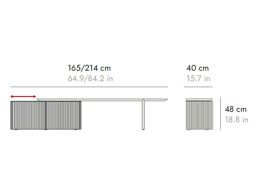Muebles para television modernos Velasca de Punt: sofisticación extensible en varias dimensiones para el hogar