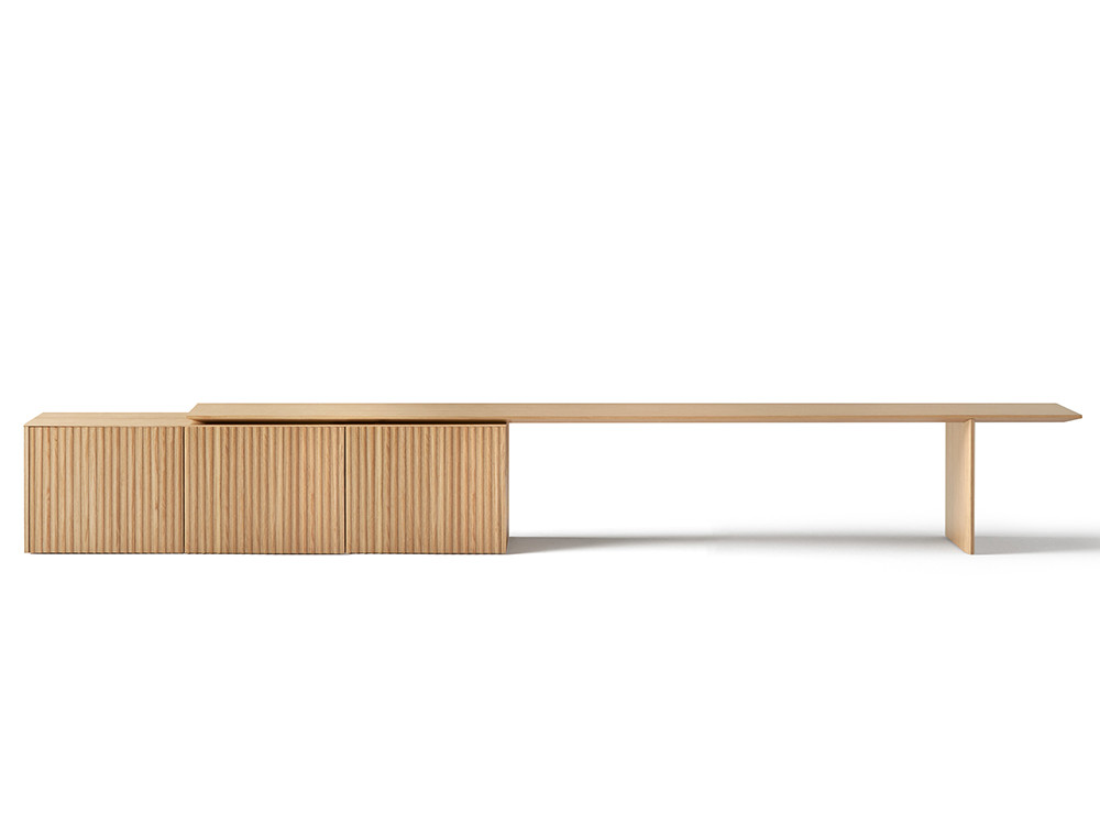 Muebles para tele Velasca de Punt Mobles: diseño extensible para salones de diseño moderno en Madrid