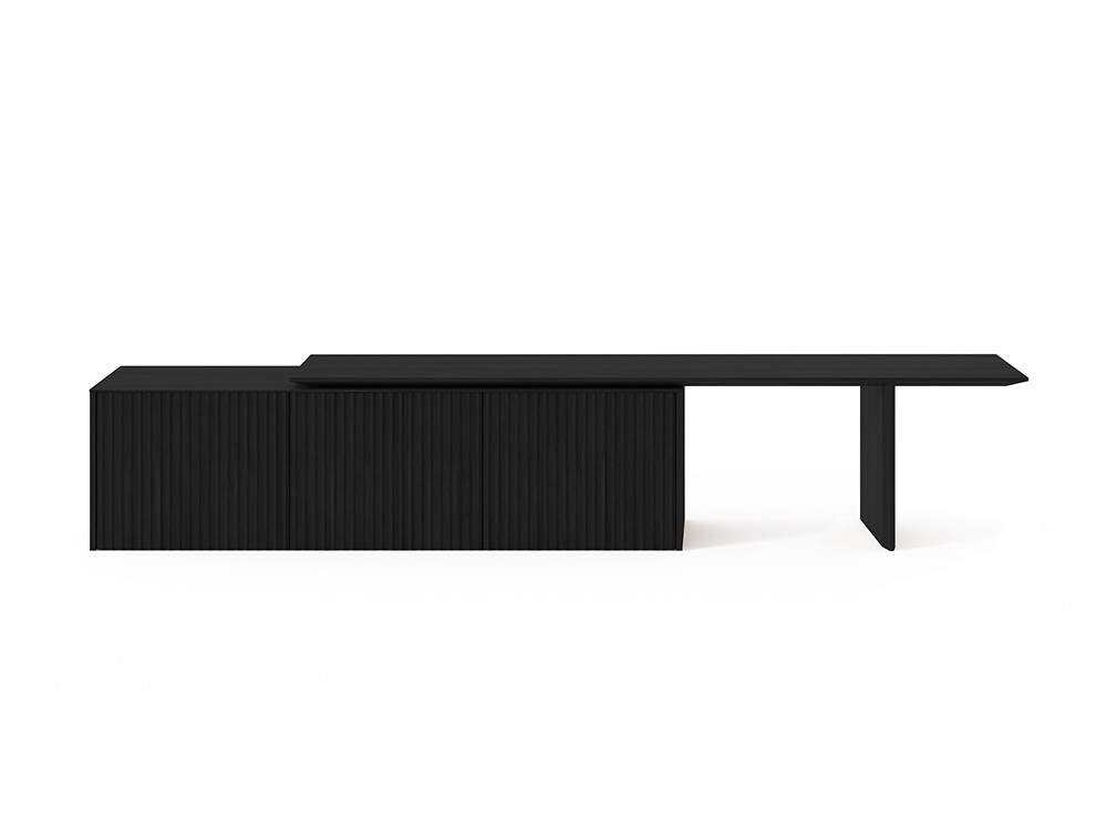 Muebles para tv modernos de madera Velasca por Punt: elegancia extensible y acabados artesanales en Mobel 6000 Madrid