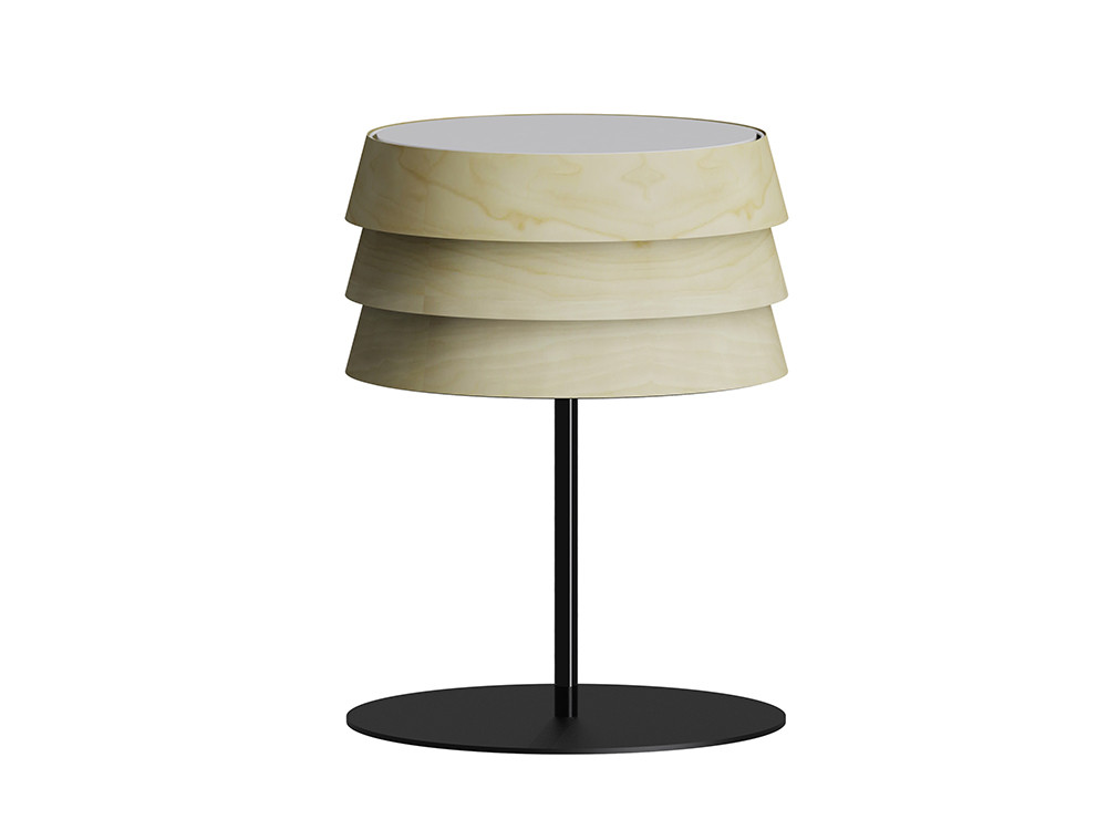 Lámparas de salón elegantes: modelo Sussex de Punt Mobles, calidez de la madera natural diseñada por Terence Woodgate