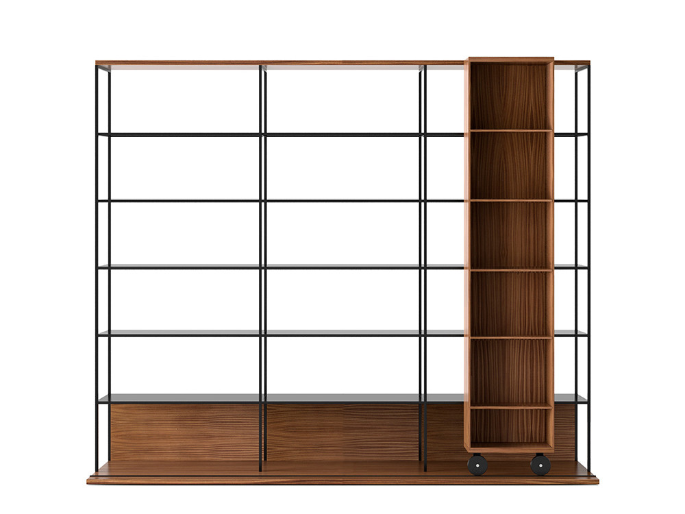 Mobel 6000: elegante librería Literatura Open de Punt, varios acabados para salones de lujo
