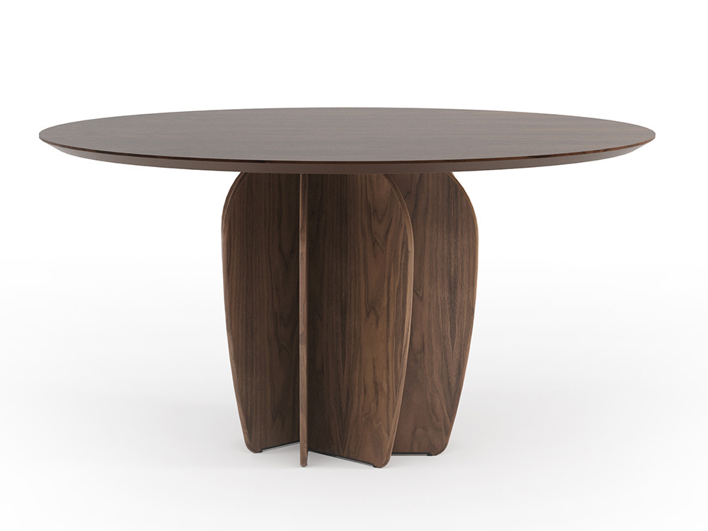 Mesa comedor madera Coral por Punt: elegancia de Arik Levy en nogal natural redondo u ovalado en Seismil Studio Madrid