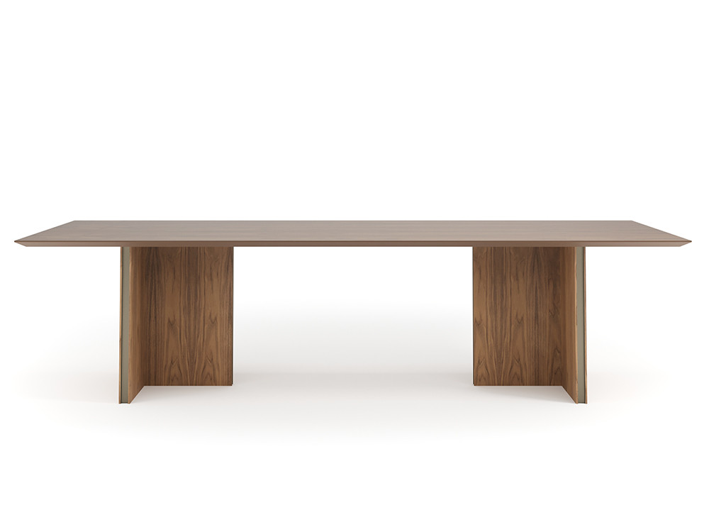 Mesa de comedor madera moderna Stockholm de Punt: Mario Ruiz crea esta pieza en nogal para Mobel 6000 Seismil Studio