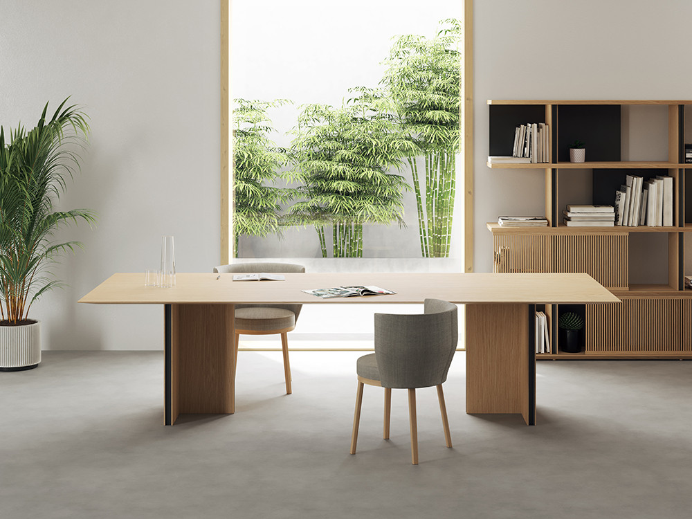 Mesas de comedor grandes Stockholm por Mario Ruiz: diseño en madera de roble en Seismil Studio | Mobel 6000 Madrid