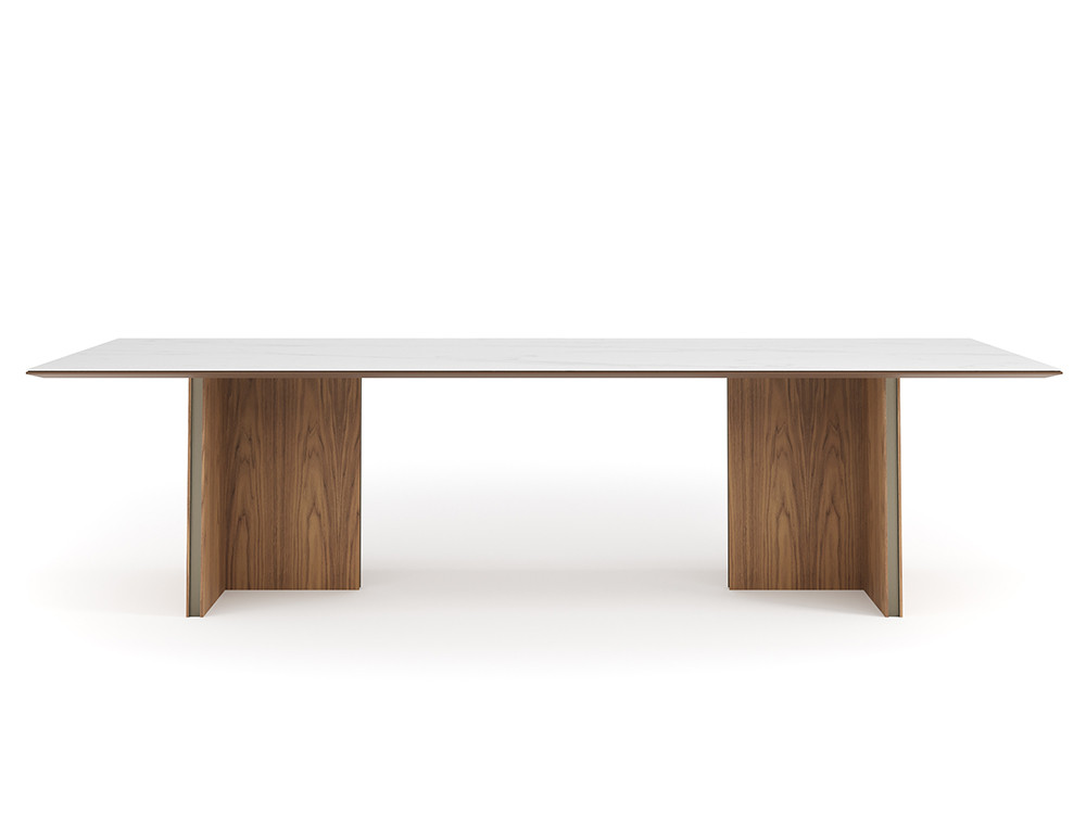 En Seismil Studio Madrid: mesa Stockholm cerámico de Mario Ruiz en roble o nogal, diseño premium en Mobel 6000 Madrid
