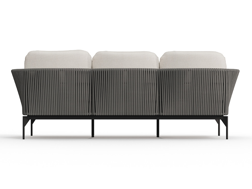 Cuerda trenzada Light Grey en el sofá Boston de Skyline: lujo para tu jardín disponible en Mobel 6000 de Madrid