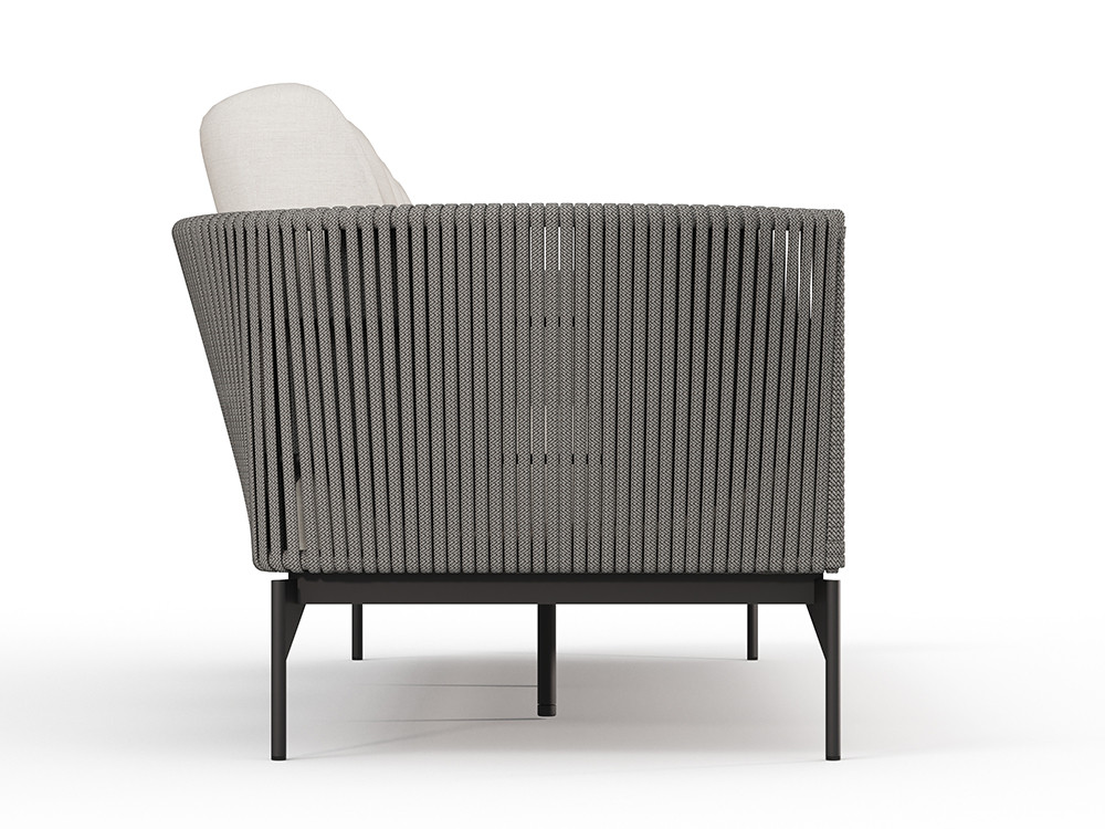Sofa cuerda exterior Boston de Skyline: aluminio carbón y tejidos seleccionados en Mobel 6000 Madrid centro