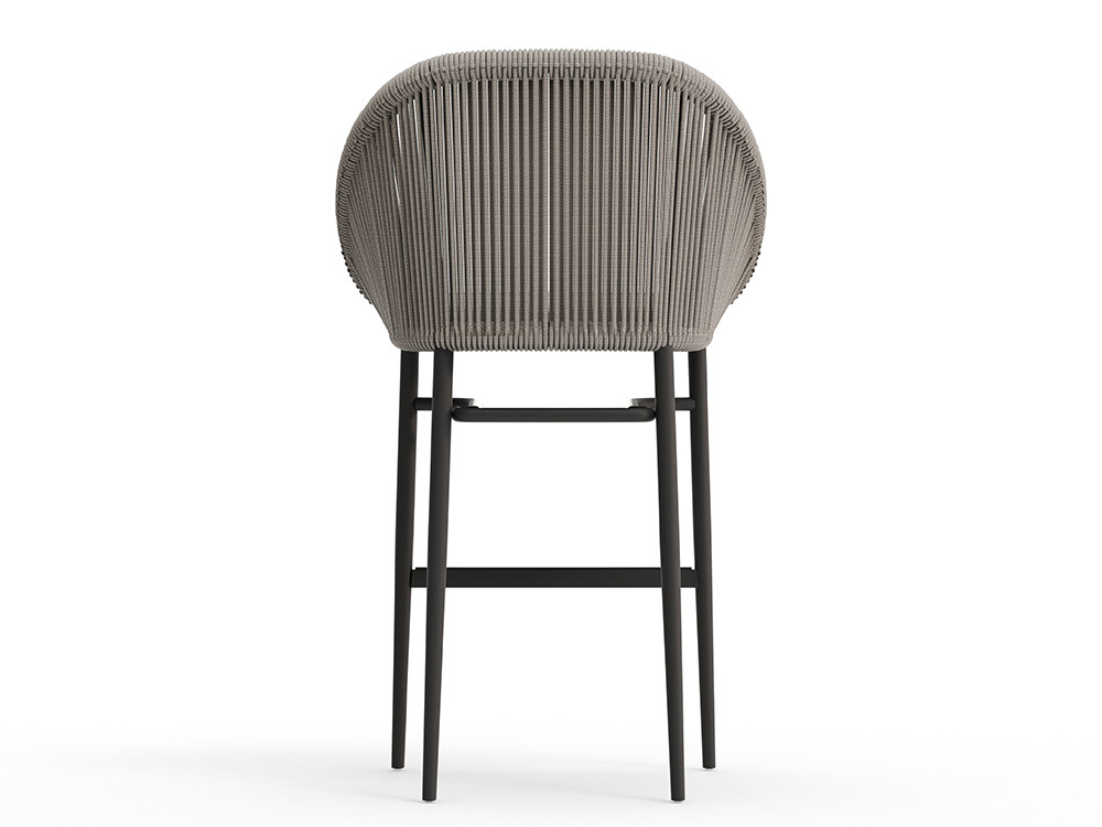 Skyline presenta el taburete de diseño Rodona: Santiago Sevillano usa aluminio y cuerda Beige en Mobel 6000 Madrid