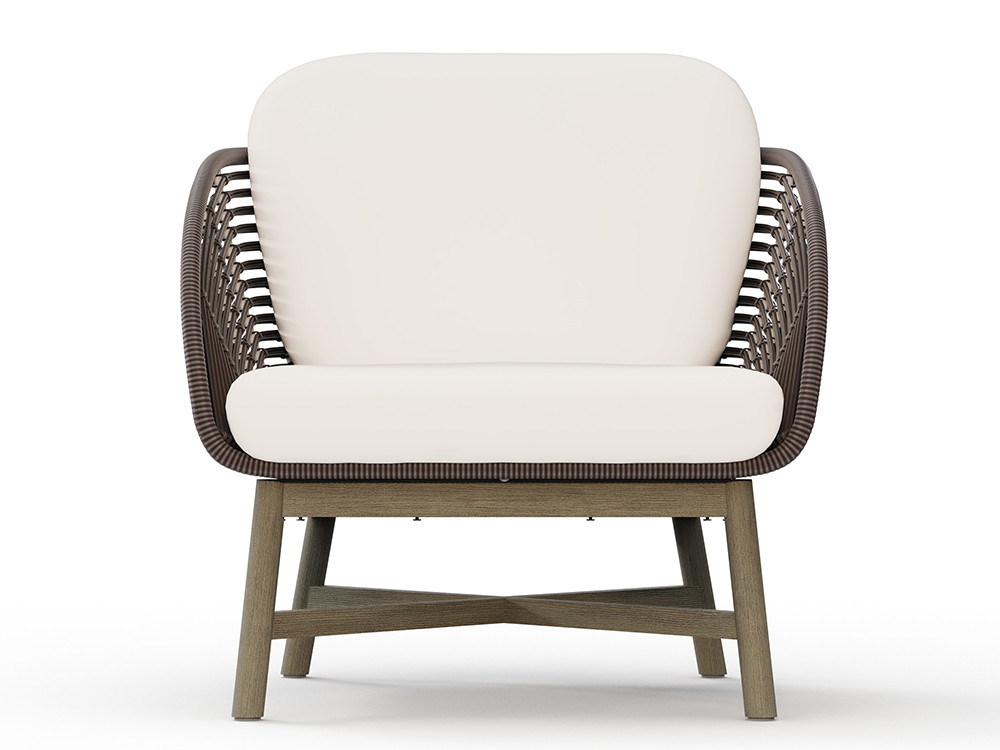 Sofa jardin madera Neo Alaska de Skyline: Noel Royo Asenjo combina teca y fibra en Mobel 6000 Madrid
