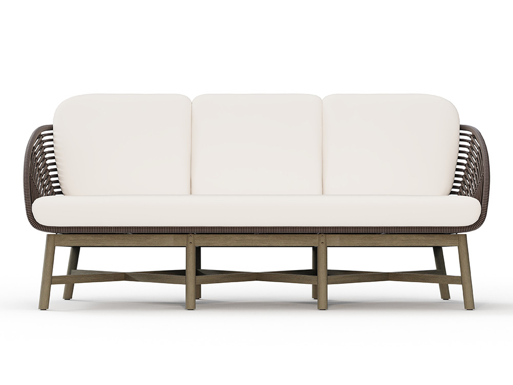 Noel Royo Asenjo diseña el sofa jardin madera Neo Alaska para Skyline: 3 plazas de teca en Seismil Studio Madrid