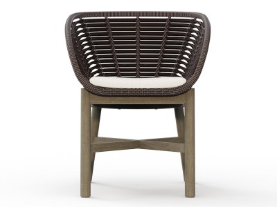 Sillas de diseño comedor Neo Alaska de Skyline: estructura de teca y fibra sintética en Seismil Studio Madrid capital
