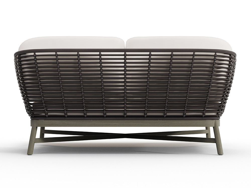 Muebles exterior madera Neo Alaska de Skyline: daybed de teca y fibra Black Forest con tejidos premium en Mobel 6000 Madrid