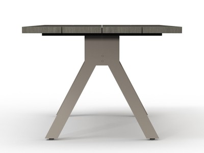 Mesas de madera para exterior Marroi: elegancia en teca gris y aluminio cacao para tu terraza en Seismil Studio Madrid