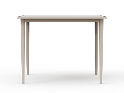 Mesa comedor cristal Neo Moma por Skyline: rectangular, aluminio white wash y sobre de vidrio en Mobel 6000 de Madrid.