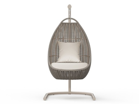 Columpio para jardin Neo Moma de Skyline: aluminio white wash y cuerda con soporte en la tienda Mobel 6000 de Madrid