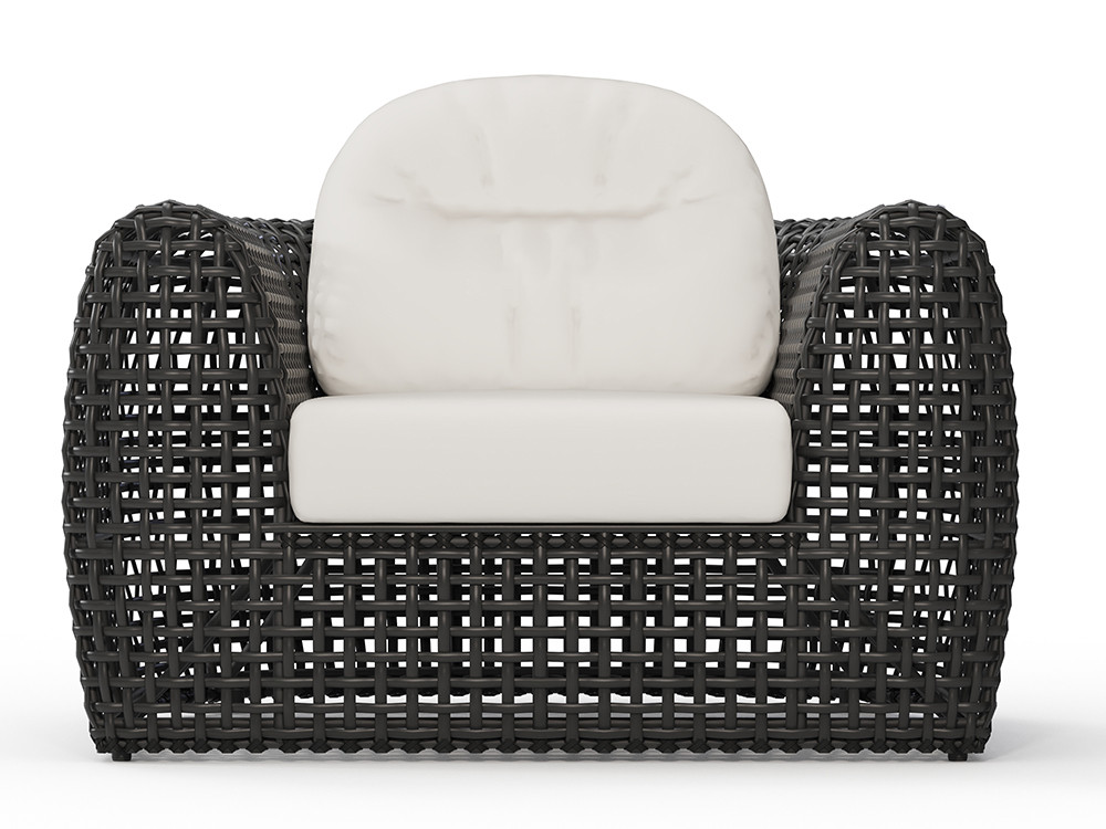Sillón de jardín Neo Dynasty Skyline: aluminio y fibra Umber Grey con cojines premium para tu terraza exterior