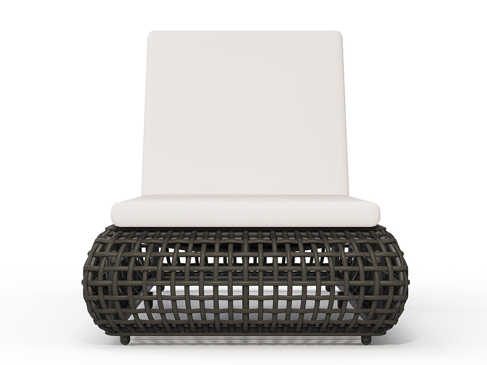 Skyline presenta la tumbona jardin aluminio Neo Dynasty: fibra trenzada artesanal y respaldo reclinable Seismil Studio