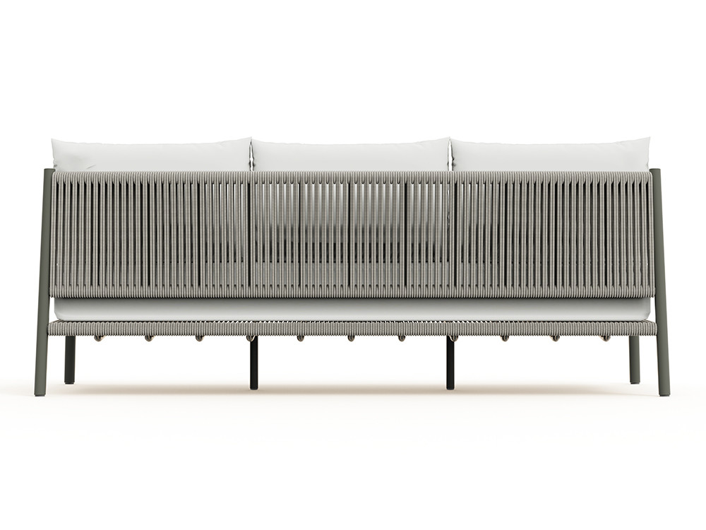 Compra online el sofá terraza Nara de Skyline: diseño cement grey y cuerda artesanal