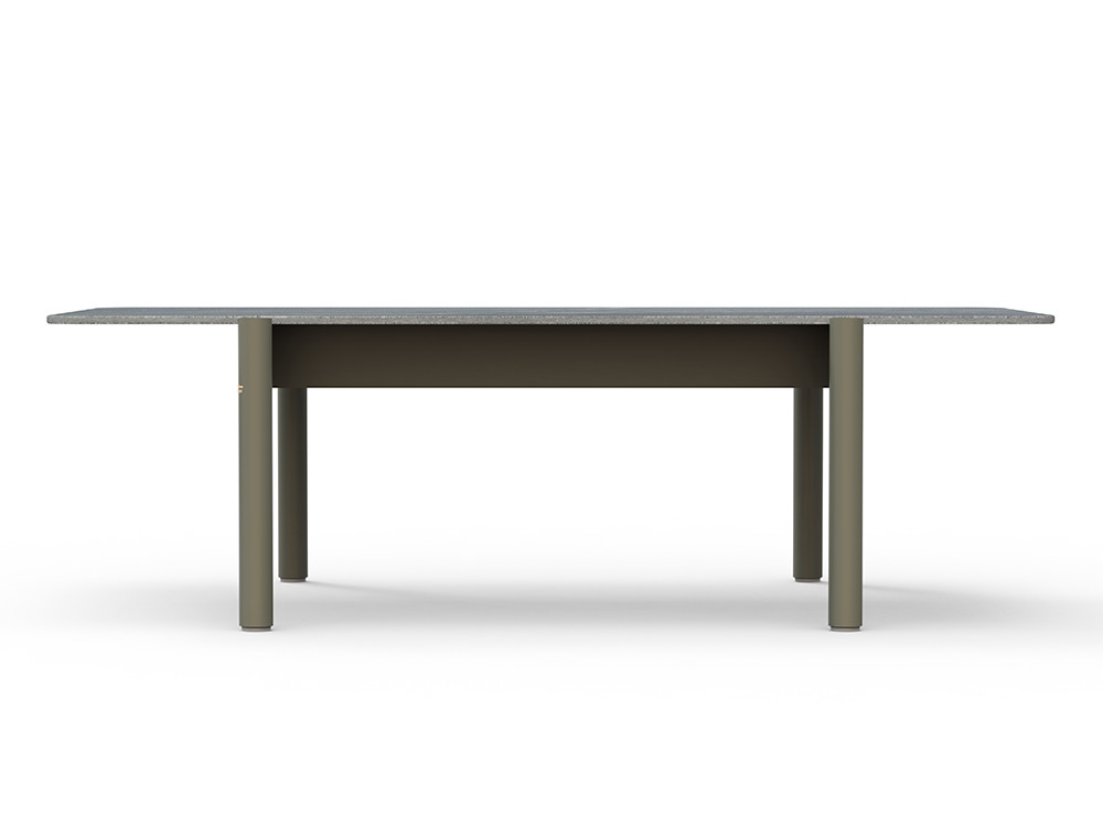Mesa centro exterior Nara de Skyline Design: diseño porcelánico y aluminio cement grey. Compra online en Mobel 6000.