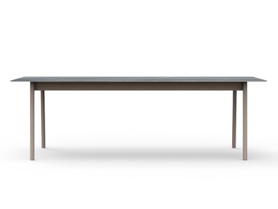 Mesa comedor exterior Nara: base cement grey y sobre porcelánico. Realice su compra online en Mobel 6000