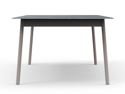 Skyline presenta la mesa jardín aluminio Nara: sobre porcelánico y patas cement grey