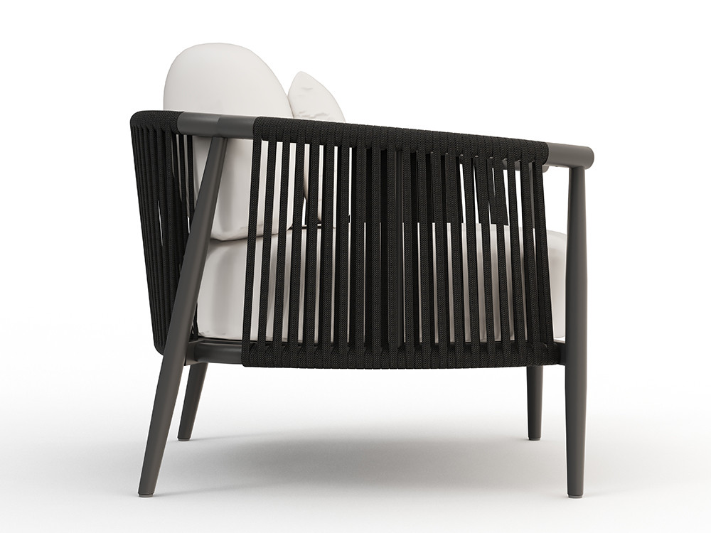 Muebles exterior aluminio Clover de Skyline Design: dos acabados y cojines tapizados en tejidos seleccionados premium